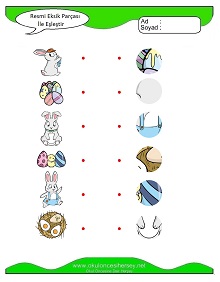 Resmi Eksik Parçası İle Eşleştir Çalışma Sayfaları